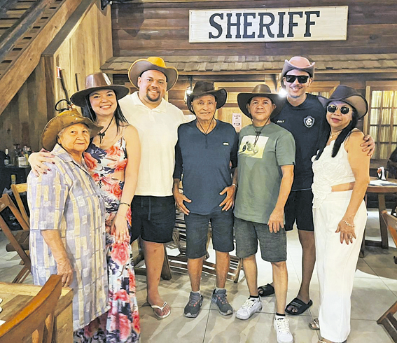 Arley com a família