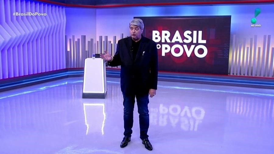 Datena em estreia do Brasil do Povo na tela da RedeTV! (Imagem: Reprodução / RedeTV!)